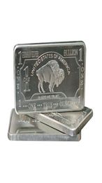 1 oz One Troy Ounce USA American Buffalo 999 Fine German Silver Bullion Bar 1397327