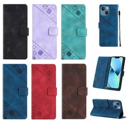 Skin Feel Imprint Leather Wallet Cases For iPhone 14 Plus 13 Pro Max 12 11 XR XS X 8 Ipod Touch 7 6 5 Fashion Hand Feeling Credit 4084773