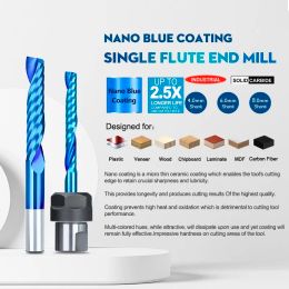 XCAN Carbide Milling Cutter 1pc Up Cut Router Bit 1/8 4 5 6 8mm Single Flute End Mill for Woodworking