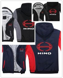 winter hoody Hino Diesel Trucks car logo print Men women Warm Hoodies autumn clothes sweatshirts Zipper jacket fleece hoodie stree1500408