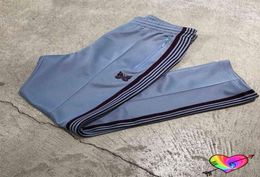 2022 Pantaloni degli aghi blu uomini Donne Donne di alta qualità marrone Attrezzatura da ricamo a strisce farfalla Aghi pantaloni Pantaloni Awge Pantaloni T2208031240948