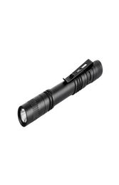 whole XPE Led Flashlights Outdoor Pocket Portable Torch Lamp 1 Mode 300LM Pen Light Waterproof Penlight with Pen Clip8862376