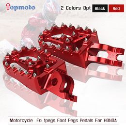 Motorcycle CNC Billet MX Foot Pegs Rests Pedals Footpegs For Honda crf450r crf450 crf250r crf250x CR125/250 Motorcross Dirt Bike