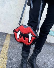 Gothic Devil's Teeth Design Women Purses and Handbags for Dark Girls Halloween Cosplay Crossbody Shoulder Bag Female Clutch Bag