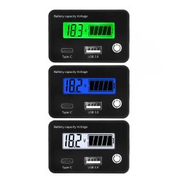 DC 8-30V Lead Acid Lithium Battery Capacity Indicator Car Motorcycle Digital Voltmeter Voltage Tester Metre Tool