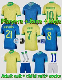 Richarlison Soccer Jerseys BRASIL Raphinha VINI PAQUETA Antony 24 25 WORLD CUP National Team shirt s JESUS CASEMIRO BRAZILS Martinelli Rodrygo football kids