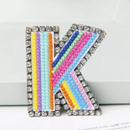 New Colour Beaded Letters Patches Alphabet Embroidered Beads Applique Diy Name Letters Patches For Clothing Coat, Hat, Bag