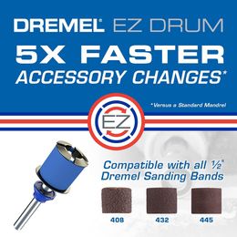 Dremel EZ407SA EZ Lock Mandrel Sanding Drum and Mandrel Kit for Dremel 1/2-Inch Rotary Power Tool Grinders Accessories