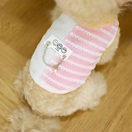 Dog Apparel Summer Sweet Cool Pet Vest Small ClothingDecorated With Chain Cat Clothing Supplies