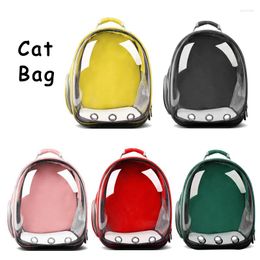 Cat Carriers Pet Dogs Carrier Bags Breathable Durable Transparent Big Space For Kitten Dog Travel Outdoor Backpacks Cats