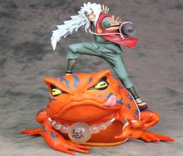 Anime SHIPPUDEN Jiraiya with Toad Mount Frog GamaBunta Summon Monster Two in one PVC Action Figure Collection Model Doll Toys Q0726868973
