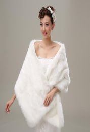 2016 Whole Faux Fur Wedding Bridal Wrap IvoryRedBlackPink Woman Shawl Cape Stole In Stock 170355299580