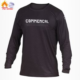 2023 COMMENCAL Sports Team Moto Bicycle Jersey Mtb New Cycling Downhill T-shirt Winter Long Sleeves Motocross Jersey Warm Jersey