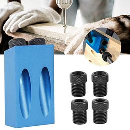 15 Degree Oblique Hole Locator Angle Drilling Locator Aluminium Woodworking Drill Bits Jig Clamp Kit Guide Wood Hand Tools Set