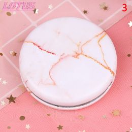 TSHOU627 Marble Pattern Portable Double Sided Mirror Foldable Pocket Makeup Mirror Women Girls Beauty Cosmetic Compact Mirror