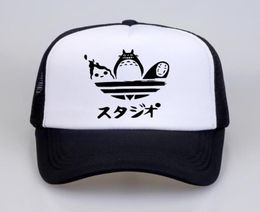 Ball Caps Design Harajuku Hat Cartoon Totoro Spirited Away Baseball No Face Faceless Man Snapback Hats Women Anime Mesh Trucker Ca7391260