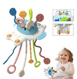 Pull String Montessori Sensory Toys Sensorial Baby Toy Development Fidget Toy Activity Educational Toys For Babies 1 2 3 Years