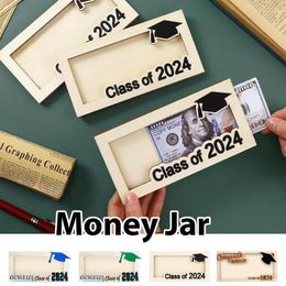 Decorative Plates Dollar Bill Frame 2024 Sign Display Case 7 X 3.5 Inch Birch Wood Money For College And High School Graduation