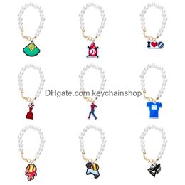 Keychains Lanyards Baseball Charm Accessories Cup For 40Oz Simple Modern Tumbler With Handle Sile Key Chain Drop Delivery Otbvr