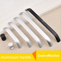 Aluminium Alloy Black Cabinet Knobs Kitchen Cabinet Handles Drawer Knobs Pulls Black Furniture Handle Cabinet Hardware