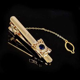 Tie Clips Mens luxury boutique crystal onyx tie clip high-grade business suit tie buckle pin men and women zirconia tie clip Y240411226C