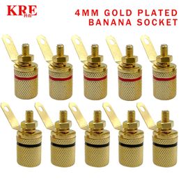 40Pcs Gold Plated Amplifier Speaker Terminal Binding Post Banana Plug Socket Connector Suitable for 4mm Banana Plugs