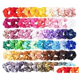 Hair Accessories 60Pcs Solid Color Silk Satin Bands Women039S Or Girls039 Jewelry Hairband Suitable For Ponytail Scrun6034809 Drop Del Oth39