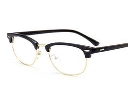 2020 Classic Rivet Half Frames Eyeglasses Vintage Retro Optica Eye Glasses Frame Men Women Clear Spectacle Frame Eyewear de7501308