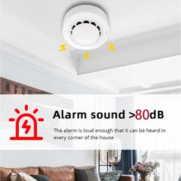 ONENUO Tuya WiFi Smoke Detector Photoelectric Sensor Fire Alarm Home Kitchen Security System Work With Smart Life APP