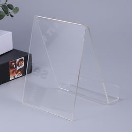 Easel Book Holder Rack Stand Literature Document Brochure Holder Clear Transparent Book Shelf Record Display Stand A5