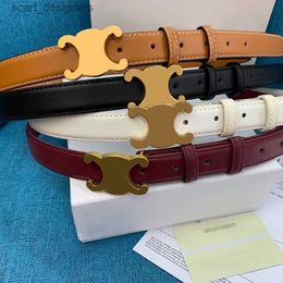 Belts Designer Belts Women Mens Leather Belt Classic Waistband Letter C Smooth Buckle Ceinture 2.5cm Width Luxury Cintura Fashion Girdle Y240411