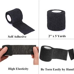 Disposable Cohesive Tattoo Grip Cover Tape Wrap Elastic Bandage Rolls for Tattoo Machine Grip Tube Accessories