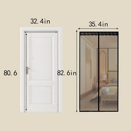 Tool-free Simple Magnetic Mosquito Net Summer Anti Bug Fly Door Curtains Mesh Automatic Closing Door Screen Kitchen Screen