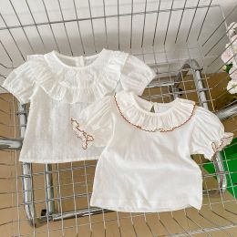 Summer Baby Girls Short Sleeve Pure Colour T-shirt +Printing Shorts Suit Sweet Baby Girls Clothes Infant Baby Girls Clothing Suit