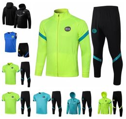 2223 New Inter Milans Tracksuits Falf Long Zipper Jacket Vest Training Suit Jogging Set Football Soccer Jerseys Kit Chandal Surve9343514