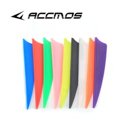 50PC ACCMOS 3Inch TPU Arrow Feathers 9 Colour Fletching Rubber Vane Archery DIY Hunting Shooting Accessories Water Drop Shape