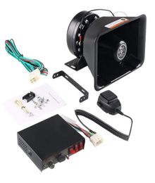 Car Alarm Horns Megaphone Electronic Speaker12V 200W 180Db Loud Car Siren Mic PA Speaker Warning Adjustable 9 Tones4547489