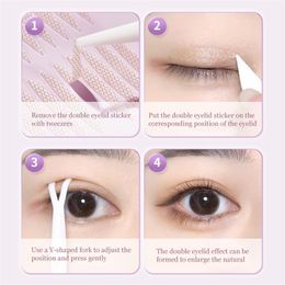 240pcs Lace Mesh Olive-shaped Eyelid Sticker Natural Long-lasting Invisible Double Fold Eyelid Shadow Tape Sticker Beauty Tool