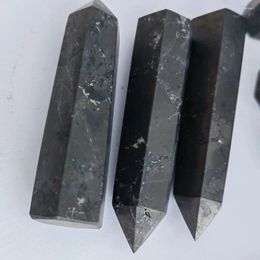 Decorative Figurines Natural Sub-graphite Column Six-prism Crystal Energy Home Office Decoration Craft Gift Stone Decor