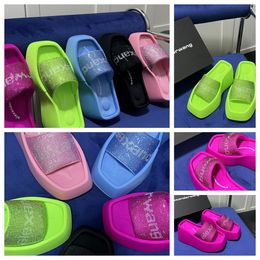 2024 Designer Sandals Slippers Luxury Womens Velvet material rhinestone Velcro tape Soft Rooms GAI Slip-On Size 35-42 6cm-10cm