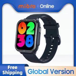 Watches Global Version Mibro C3 Smartwatch 1.85Inch HD Screen Bluetooth Call Dual Straps 2ATM Waterproof Sports Men Women Smart Watches