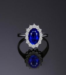 Blue Sapphire Engagement 925 Sterling Silver Ring Wedding Jewellery desinger rings89107762366036