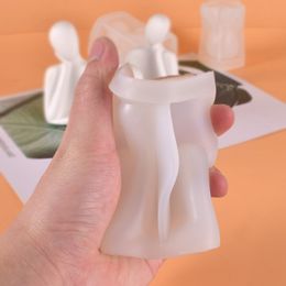 Family Candle Silicone Mould 3D abstract figure Art Ornament Candle Making DIY Human Body Manual Soap Gypsum Mould Home Decoration