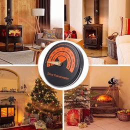 Magnetic Fireplace Fan Stove Thermometer for Log Wood Burner Barbecue Oven Temperature Gauge Metre Tool