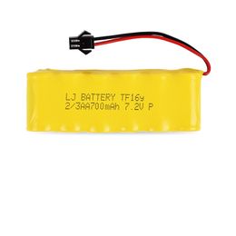 7.2v 700mAh Ni-CD Battery For Rc toys Boat Gun Car Truck Train Robot parts NiCD AA 700mah 7.2v Rechargeable Battery SM plug