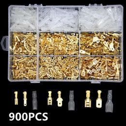 150/450/900PCS Insulated Male Female Wire Connector 2.8/4.8/6.3mm Electrical Crimp Terminals Spade Connectors Kit SN-48B Pliers