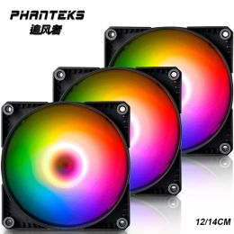Cooling Phanteks SK aRGB 12cm 14cm Fan Support Motherboard Light Control,5V 3PIN ,4PIN PWM,Black F12/140SK_DRGB