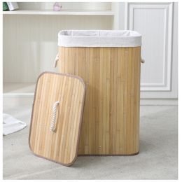 Weave Basket Clothes Storage Container Toy Bin Dirty Organiser Woven Lid Bamboo Weaving Laundry