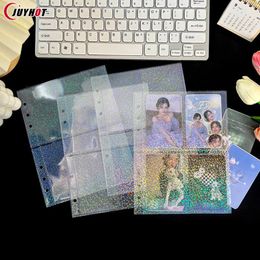 10Pcs A4 A5 1/2/4/6/9 Grids Clear Ring Binder Refill Sleeve Photocards Notebook Photo Album Card Page Pocket Entertainment