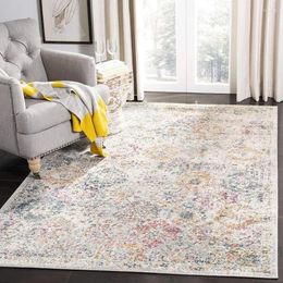 Carpets X-Large Area Rug - 12' X 18' Grey & Gold Boho Chic Distressed Design Non-Shedding Easy Care